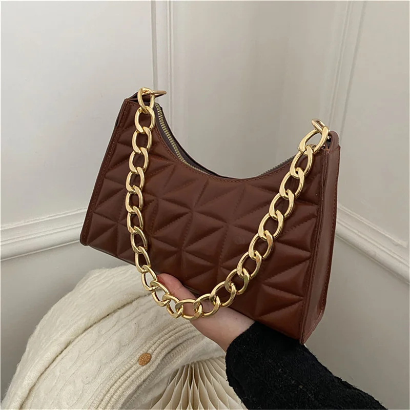 Women Diamond Shoulder Bag Trend All-match Niche Chain Handbag Female Fashion Totes