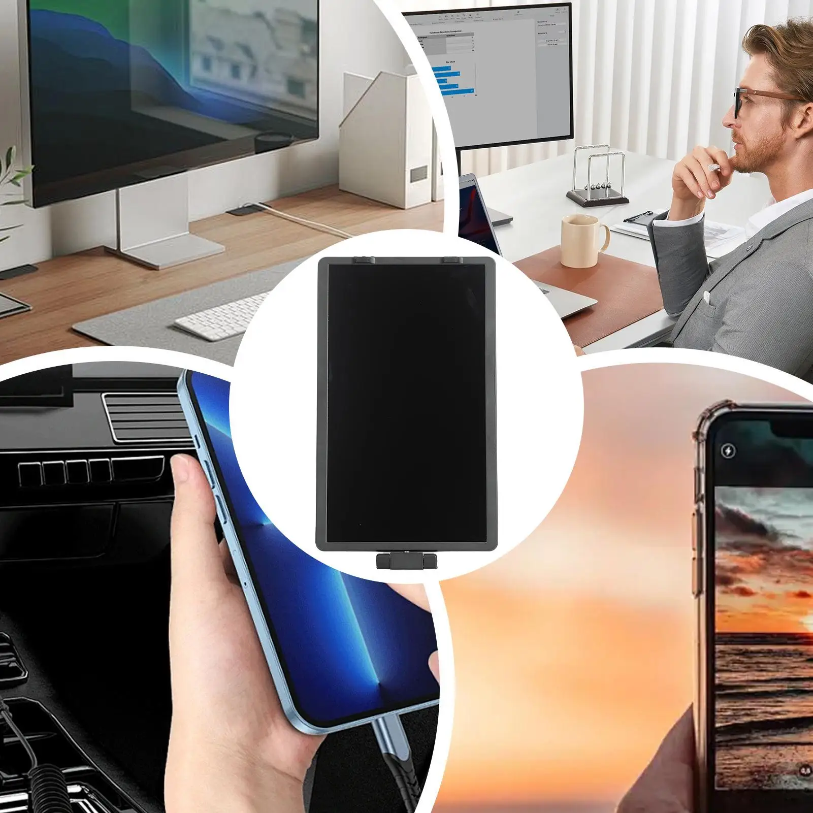 노트북 화면 확장기 14.1인치 부착형 화면 1080P 회전식 노트북 모니터 여행 회의 책상 가정용 2포트