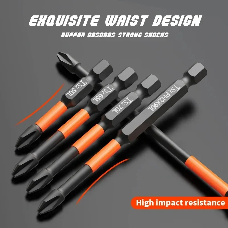 BIESUO Screwdriver Set Hand Tools Strong Magnetic Batch Head Screwdriver Electric Bit High Torque Hex Shanked Cross Bits Set