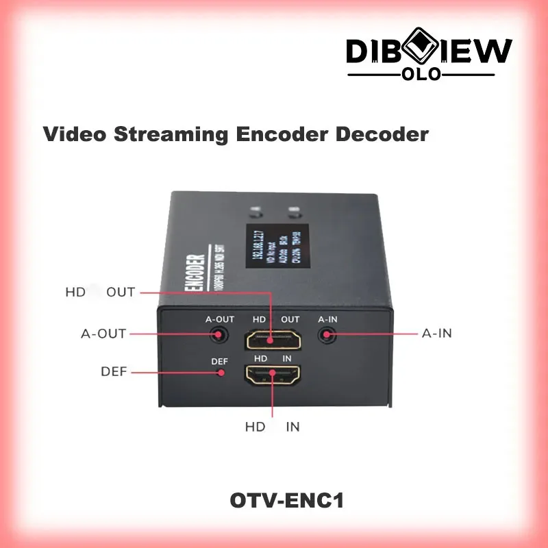 OTV-ENC1 NDI H.265 H.264 HDMI-compatible Video SRT HLS RTMP Streaming Encoder Decoder with USB Video Recording facebook Youtube