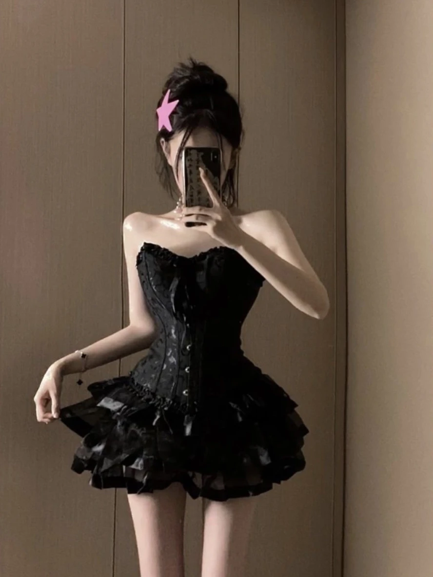 

Сексуальный костюм на Хэллоуин, комплект из двух предметов, пышная юбка Dr Strapl для женщин, модная рабочая одежда, школьная одежда...