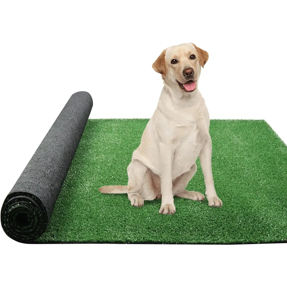 

Artificial Grass 6X10FT, 0.4" Pile Height Green Fake Grass Mat, for Garden, Balcony, Patio with Drainage Holes, Customized Sizes