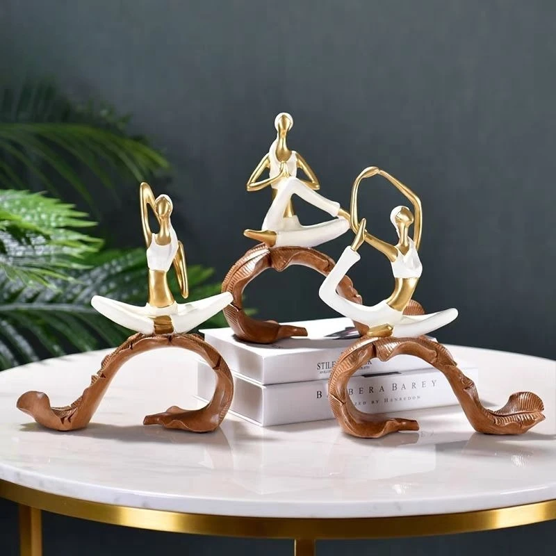 

Новый современный минималистичный поза йоги, фигурка девушки, тренажерный зал, спортивный элемент, декоративное ремесленное украшение