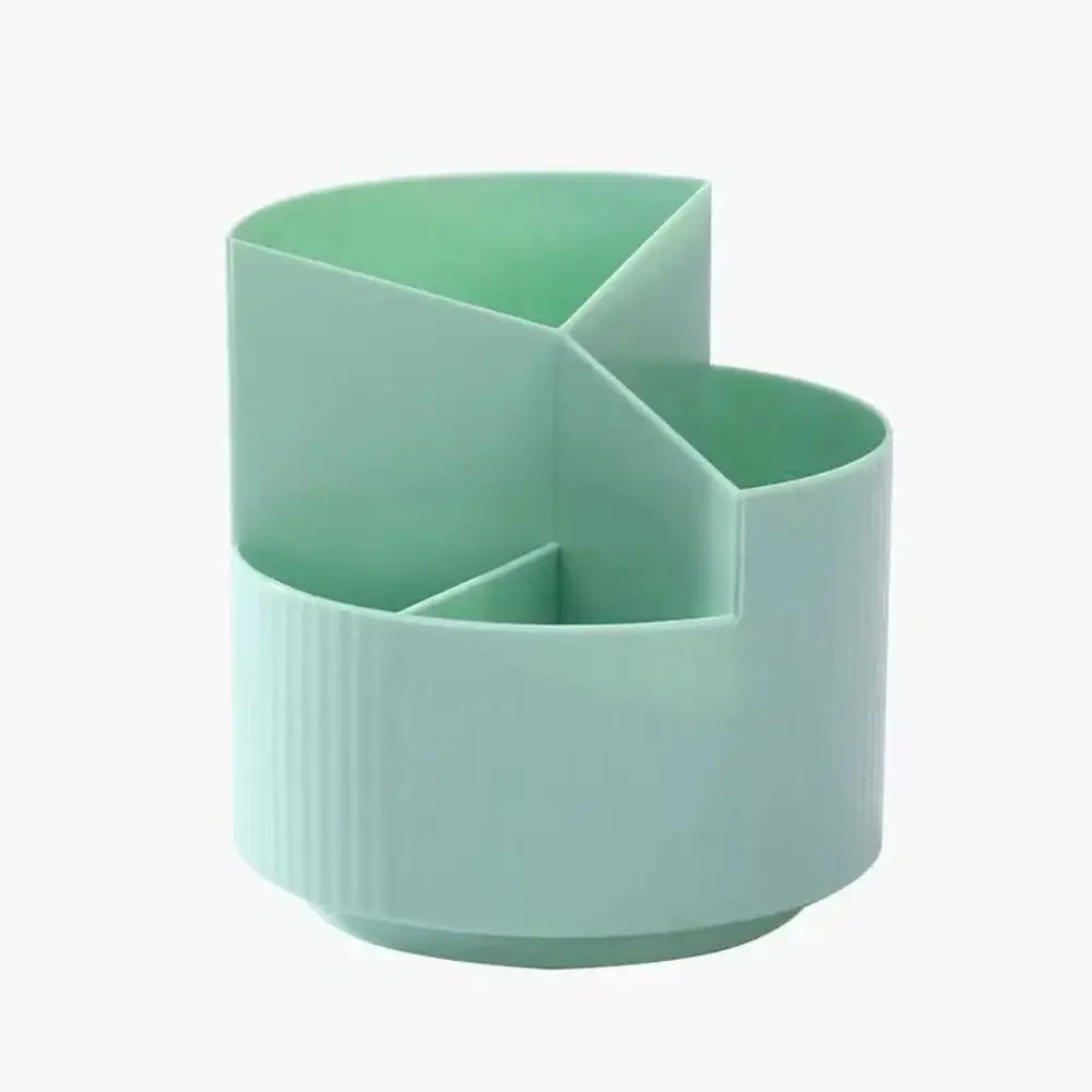 حامل قلم بلاستيكي جديد سعة كبيرة قابل للتدوير فرشاة للمكياج صندوق منظم صندوق أدوات مكتب متعدد الوظائف