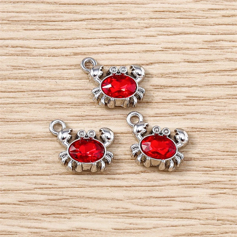 5 قطعة 11x9 مللي متر الكرتون البسيطة كريستال كراب Charms المعلقات لصنع المجوهرات القلائد أقراط أساور اكسسوارات Craft بها بنفسك الحرفية هدية #5