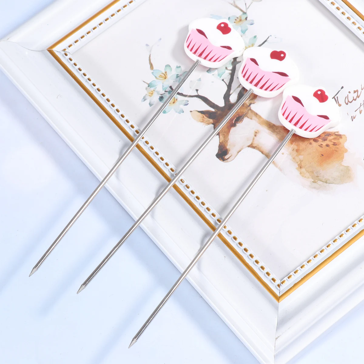 

Stainless Steel Cake Tester Baking Tool Cooking Bread Tools Easy Wash Decorative Anti Slip Grip Batter Checker