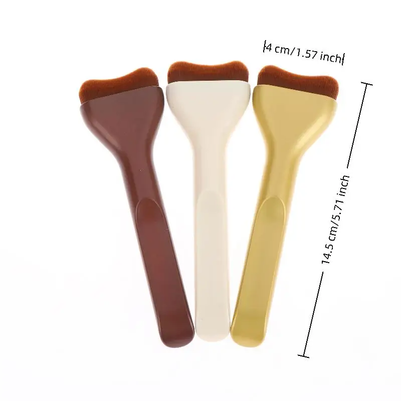 舌の形をしたメイクブラシ輪郭形成用タンニングリキッドファンデーションクリームブラッシュソフト毛多目的メイクツール日用