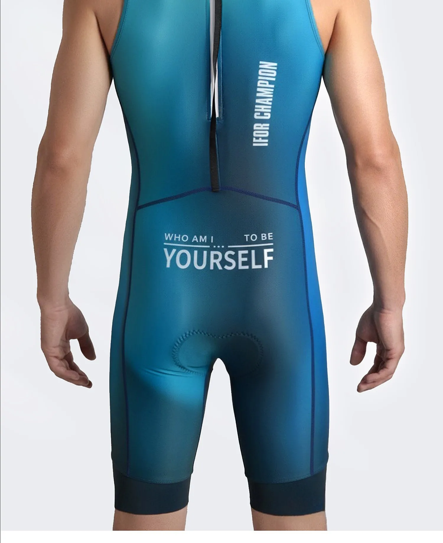 NUCKILY Triathlon-Anzug Ärmellos Jugend Ironman Schwimmen Radfahren Laufen Einteiliger Schnelltrocknender Atmungsaktiver Gepolsterter Reißverschluss am Rücken Rennausrüstung – Detail 13