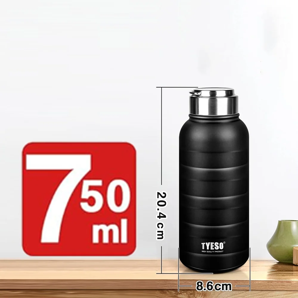 TYESO Thermal Bottle Original Thermos Cup Stainless Steel Coffee Mug Cold Water Leakproof Tumbler Insulated Travle Drinkware