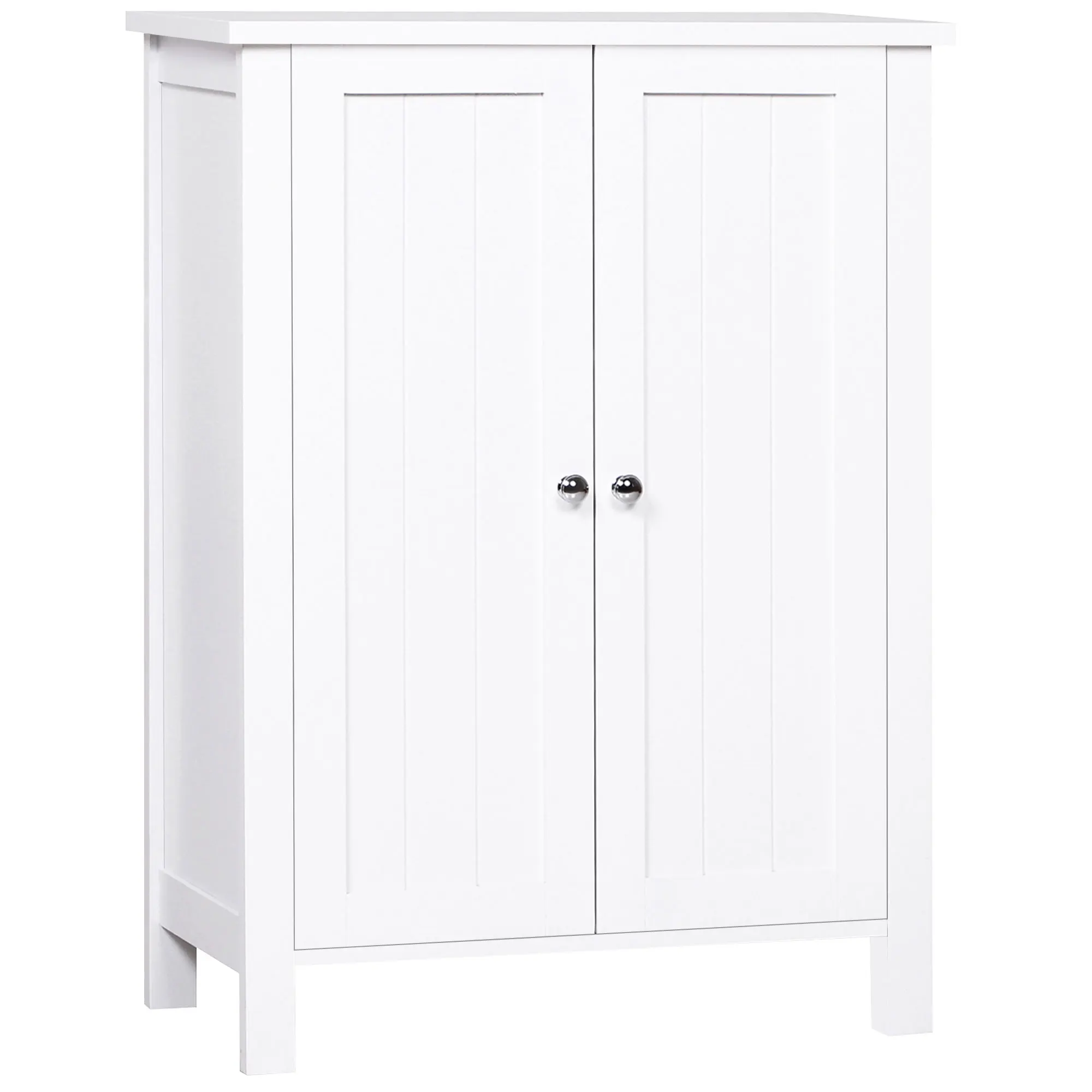 Kleankin bathroom cabinet 2 doors 2 adjustable shelves anti-tip 60x30x80 cm