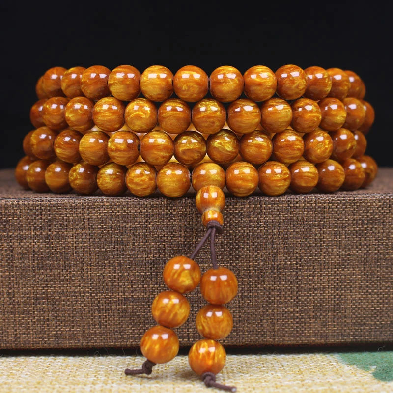

Gold Thread Bead Bracelet 108 Beads 8mm Multi-loop Black Second Generation Sea Coral