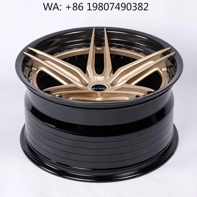 17-22 Inch Multi PCD Carbon Fiber Two-Piece Forged Wheels Custom Lightweight Aftermarket Modern Car Tuning Rims
