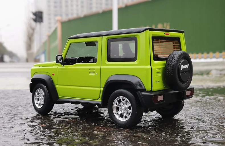 1:18 Alloy SUZUKI Jimny SUV Car Model Diecasts & Toy Vehicles Wheel Steering Sound Light Pull Back Car Toy Collection Gift