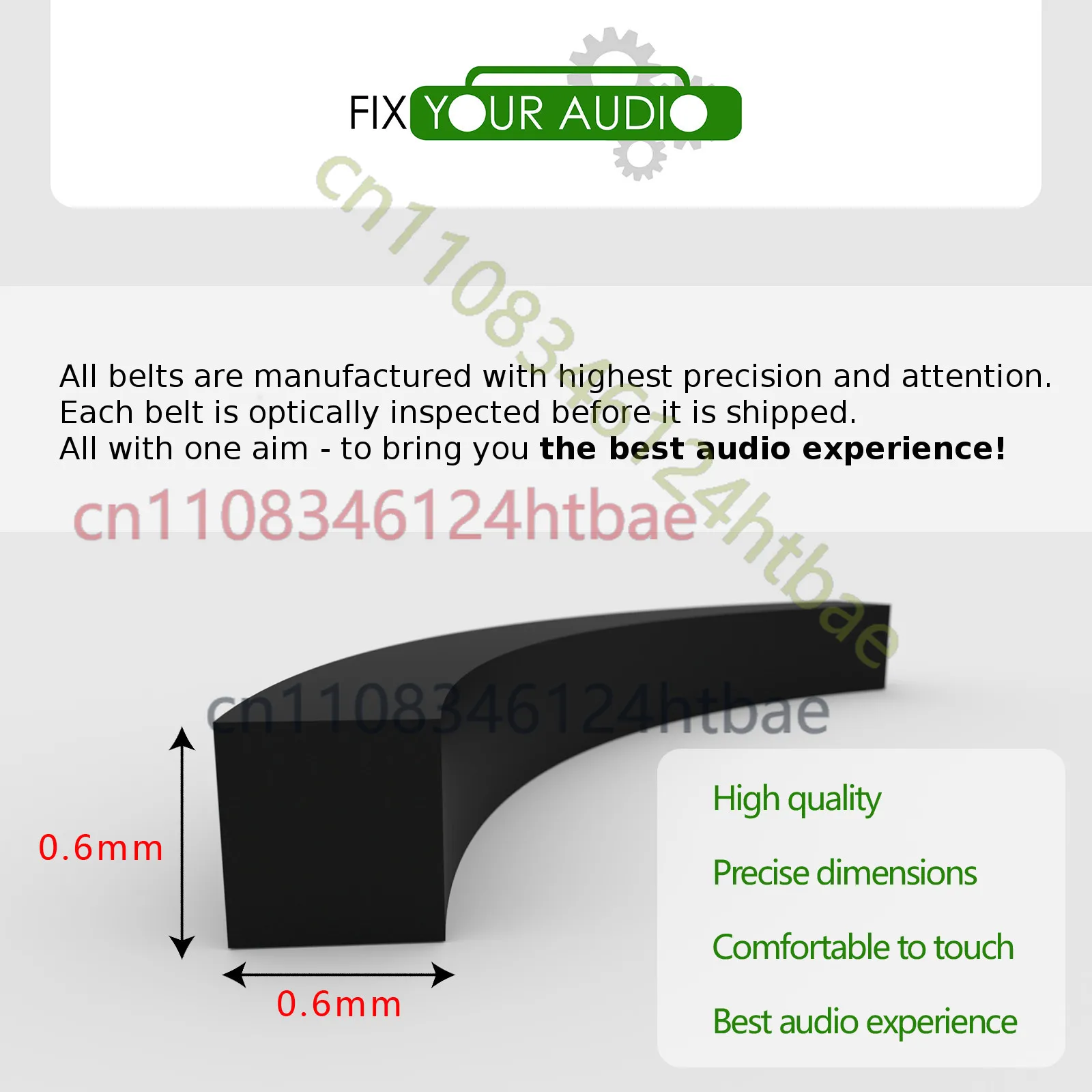Replacement Rubber Drive Belt For Sony WM-GX312 WM-GX510 Walkman Cassette Player Repair Spare Parts view 2