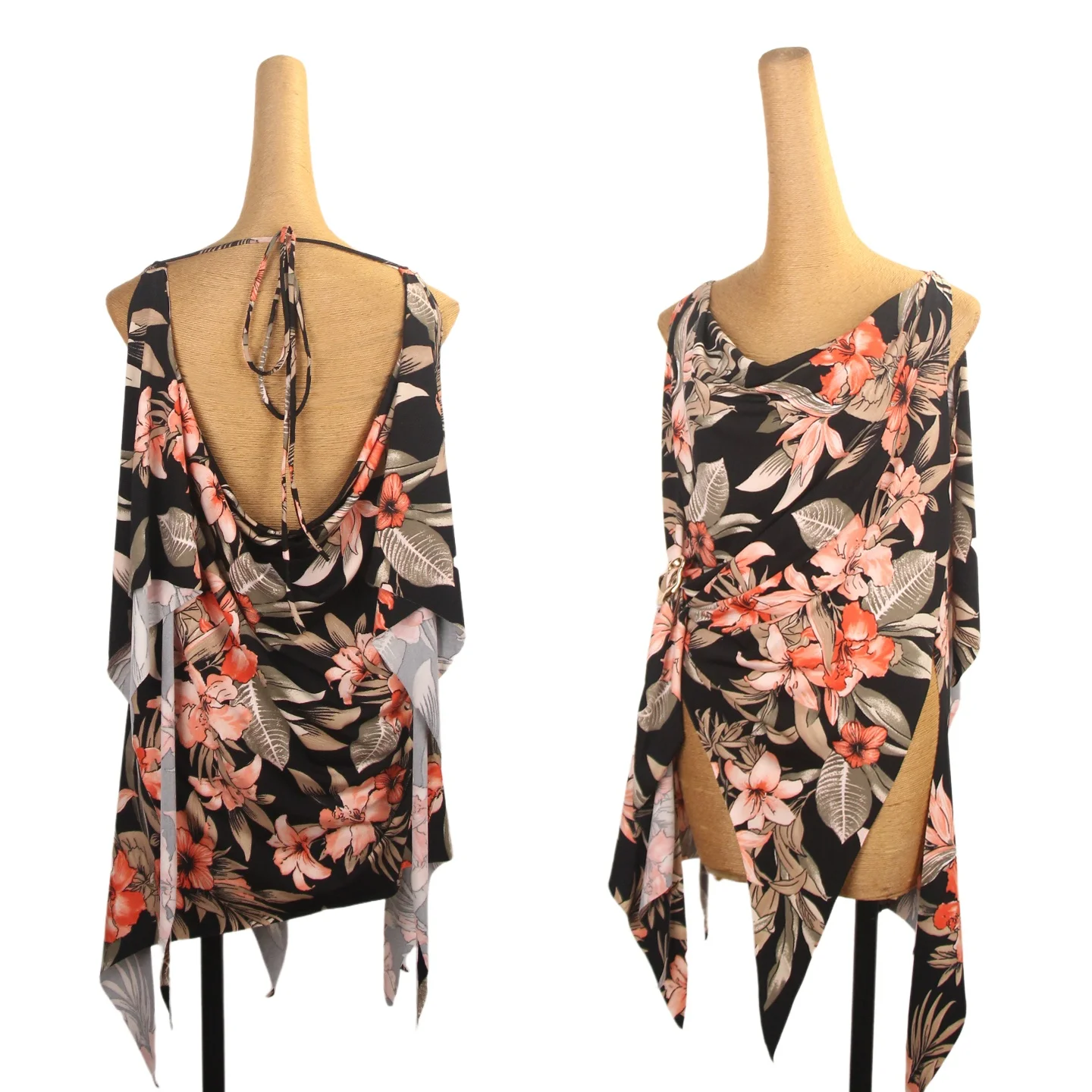 Nieuwe Latin dans sexy backless jurk voor vrouwen losse en comfortabele prestatie kostuum tango cha cha samba oefenjurken