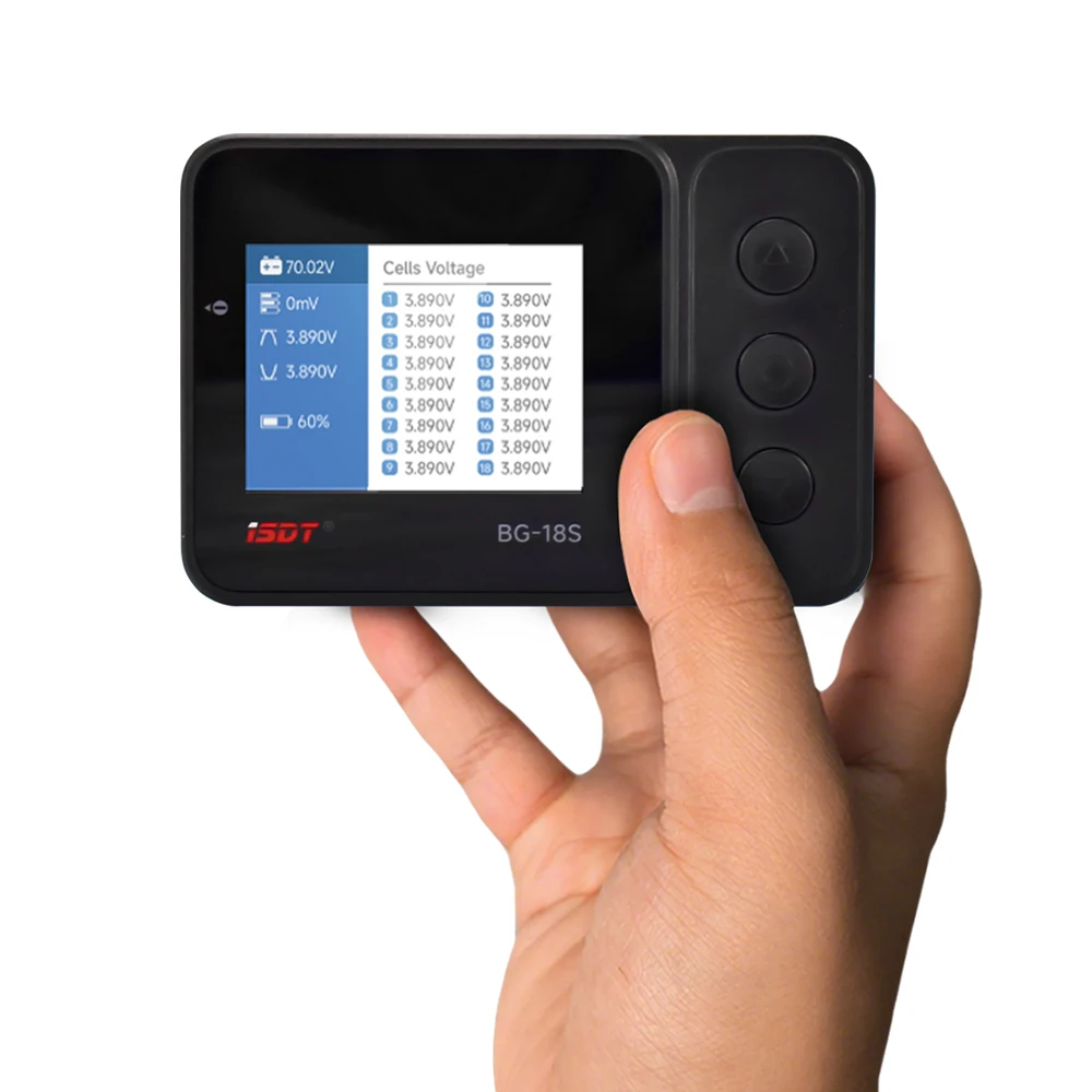 ISDT BG-18S Smart Battery Cell Tester with Voltage Alarm 2.4