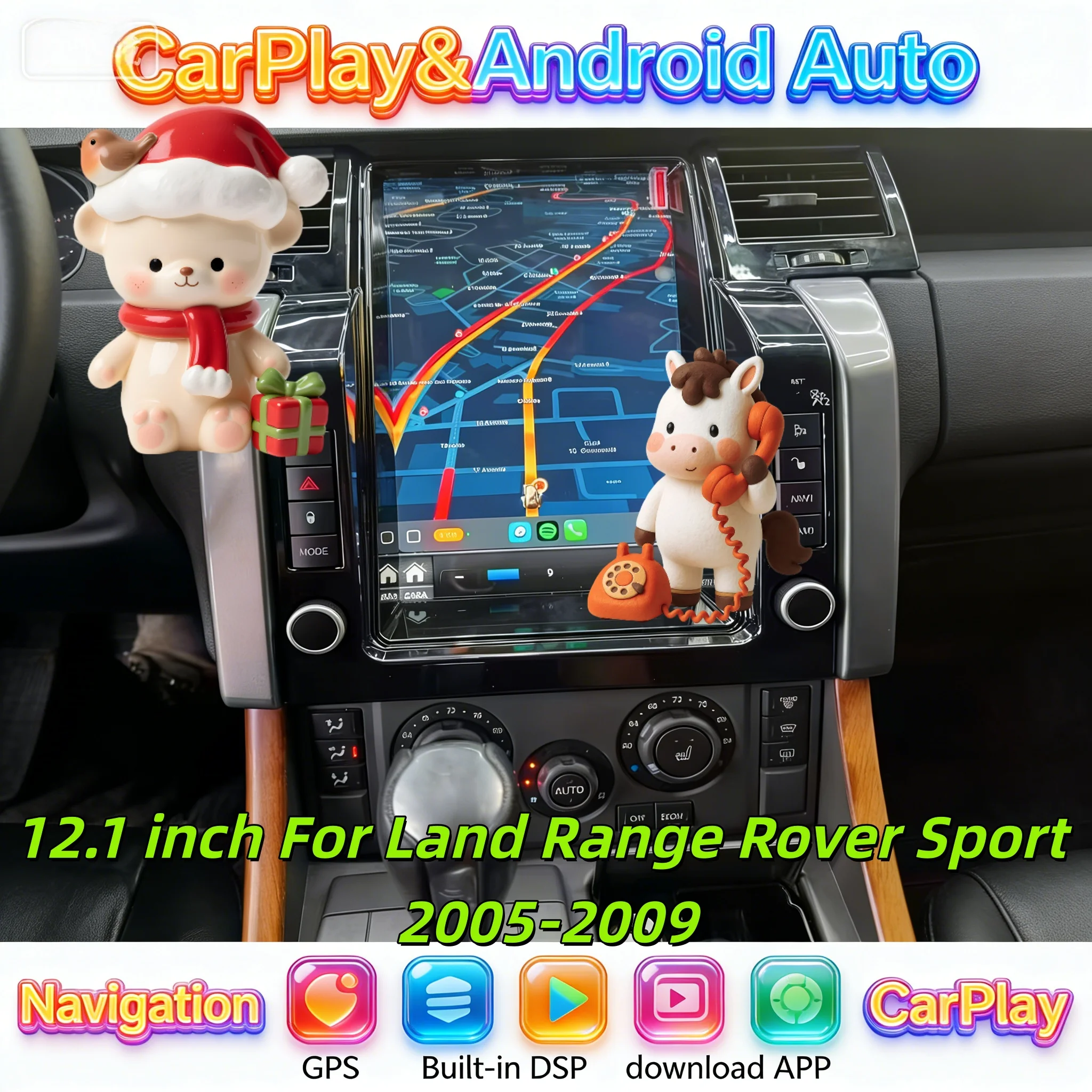 

Автомагнитола Android с CarPlay и Bluetooth для Land Range Rover Sport L320 2005-2009, мультимедийная система 4G, GPS-навигация, сенсорный экран