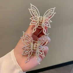 Pinza de pelo calada de Metal para mujer y niña, accesorio de mariposa, elegante, Estilo Vintage