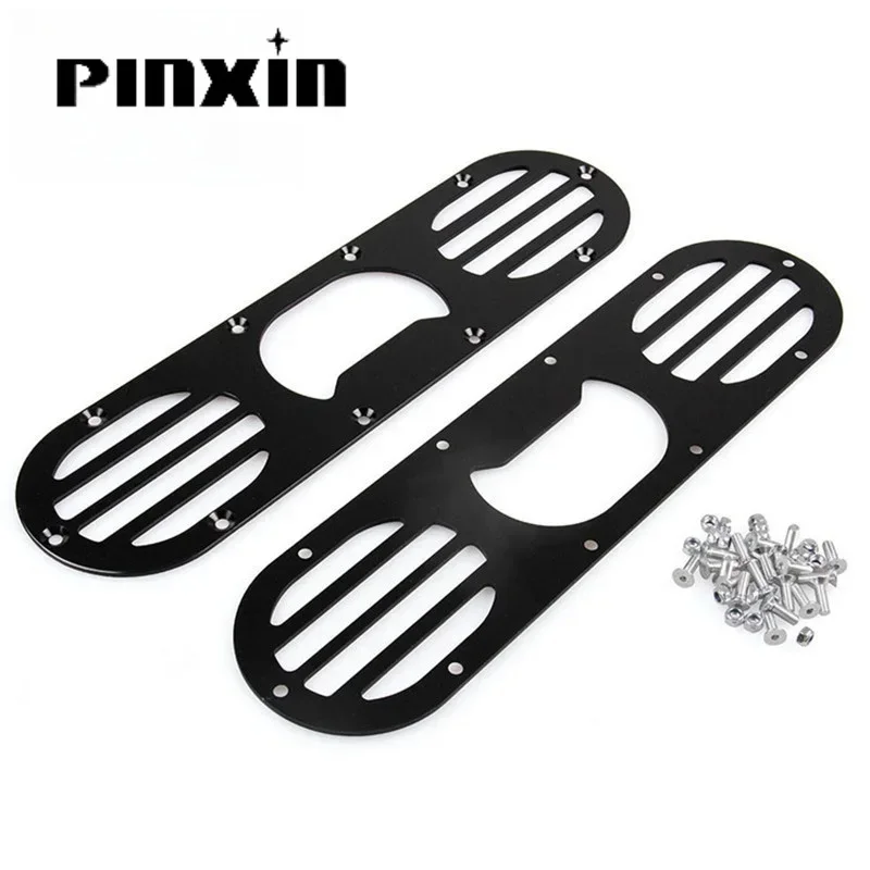 PINXIN 2 Pack Black Car Retrofit Aluminum Rear Bumper Deflector Short Diffuser, Car Rear Bumper Rear Bumper Diffuser