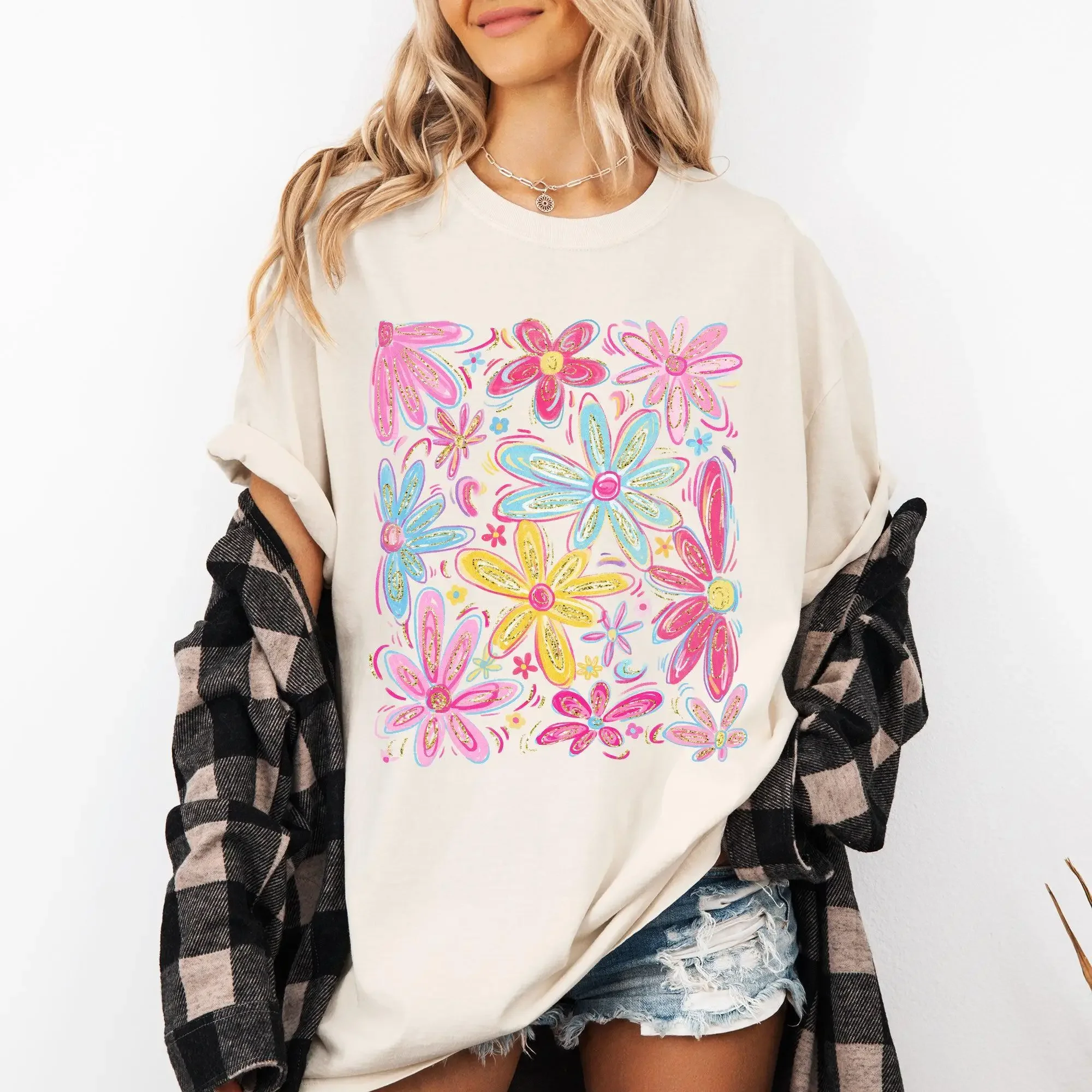 

Plus Size Summer Women's Vintage Floral T-Shirt Cotton Breathable Stylish Versatile Street Style Oversized