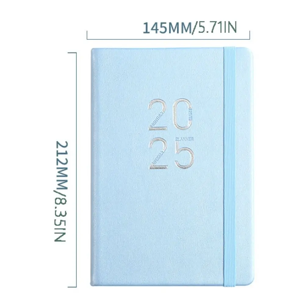 A5 Sketchbook 2025 Planner Notebooks 312 Pages 5 Colors Business Note Book Notepad Leather Surface Diary Writing Pads
