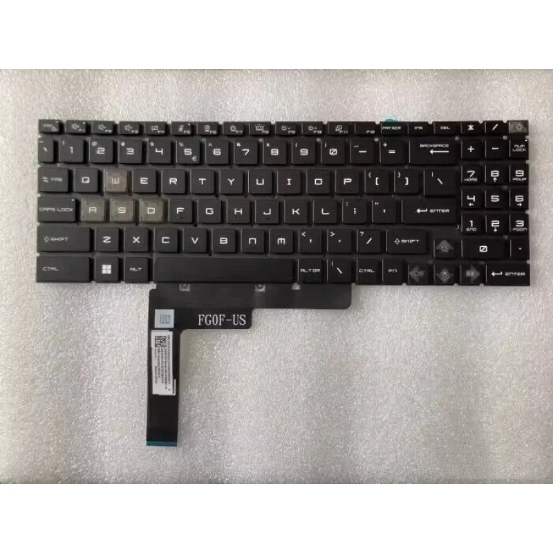 LL+ New Laptop US Blue Backlit Keyboard for MSI Bravo 15 C7VEP C7UDXP C7UCXP MS-158N