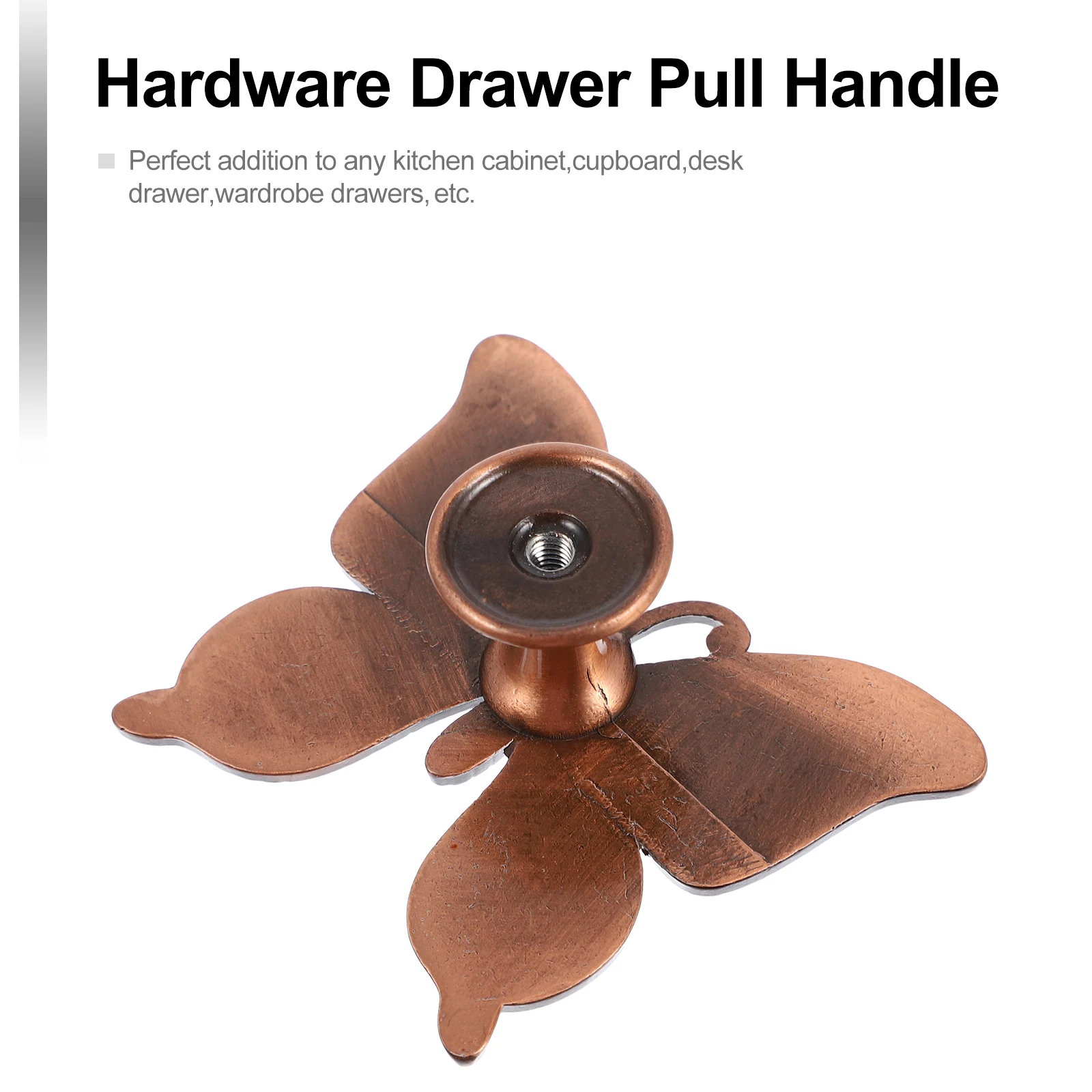 

2Pcs Durable Cartoon Butterfly Drawer Handle Zinc Alloy Knobs for Cabinets Wardrobes