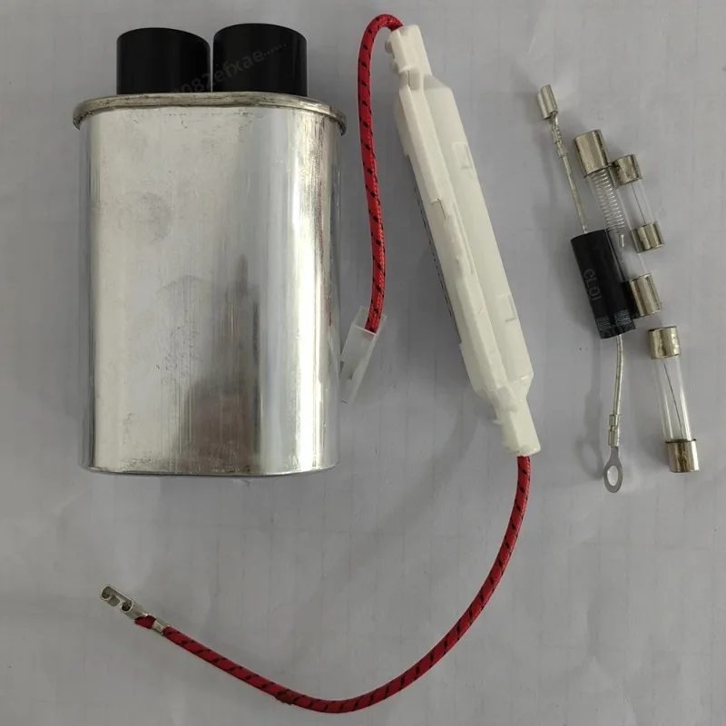 For Microwave Oven Capacitor Parts High Voltage Capacitor + Power Fuse + Diode + High Voltage Fuse Microwave Oven Accessories