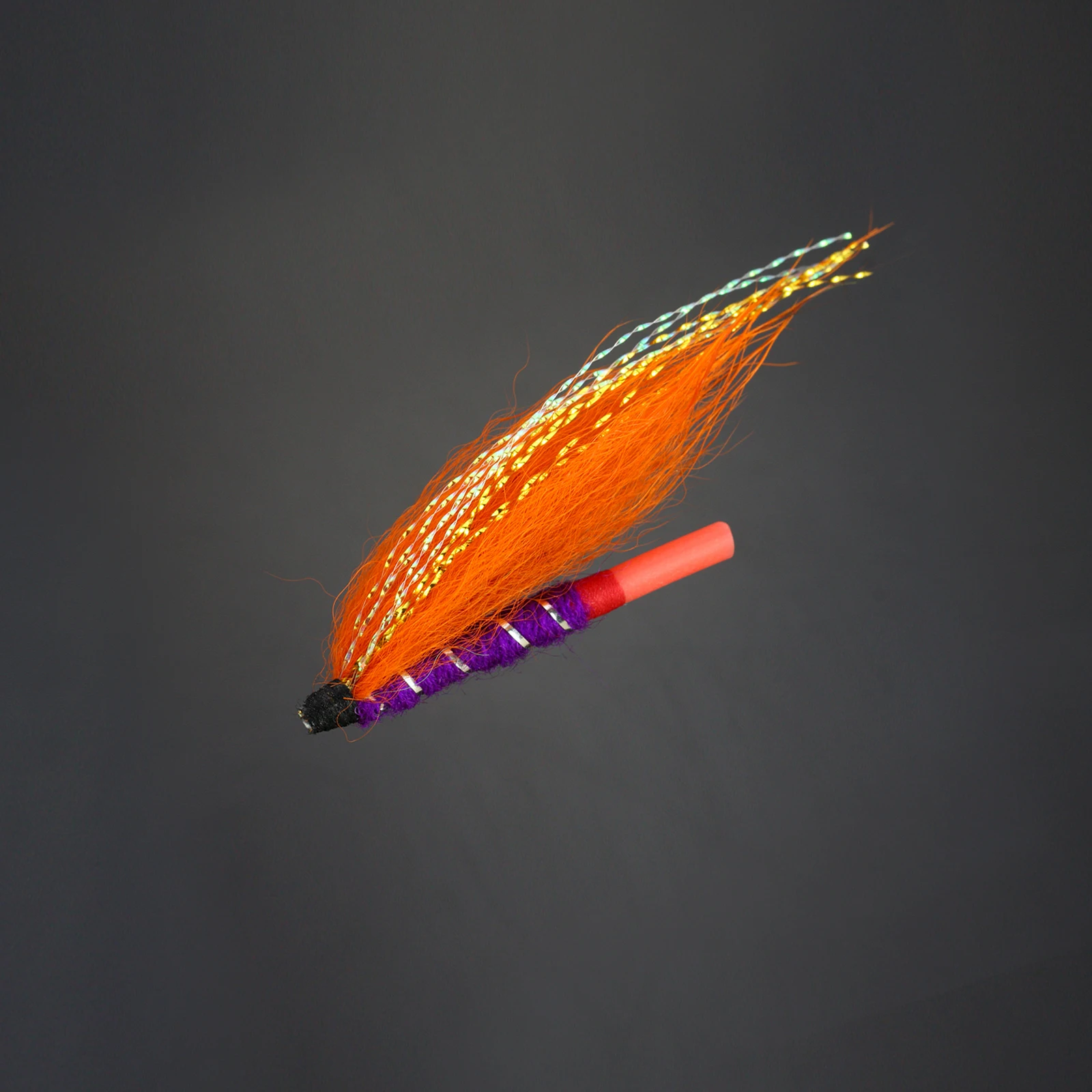 100 Pcs Tube Fly Purple/Orange Salmon And Sea Trout Fly Fishing Flies Lures