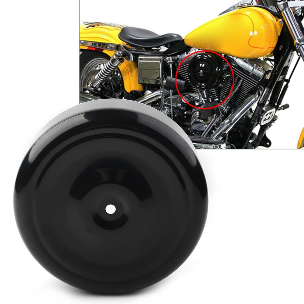 1Pc Metal Motorbike Bobbed Style 7" Air Cleaner Cover Plain for Harley Touring Softail Dyna FXST FLST FXD 2000-2017