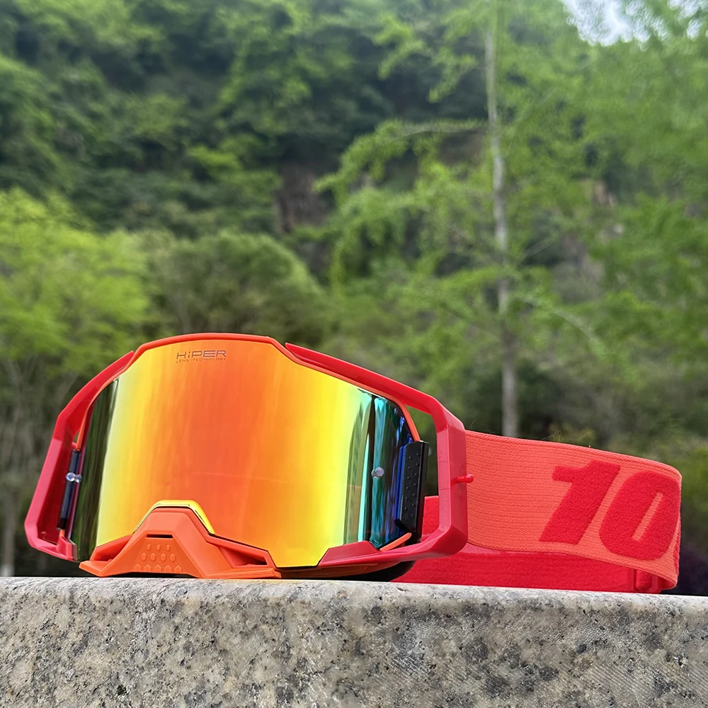 Motorradbrille für Herren, Dirt-Bike-Fahrbrille, UV400-Schutzbrille, Motocross MX ATV Mountainbike-Radbrille