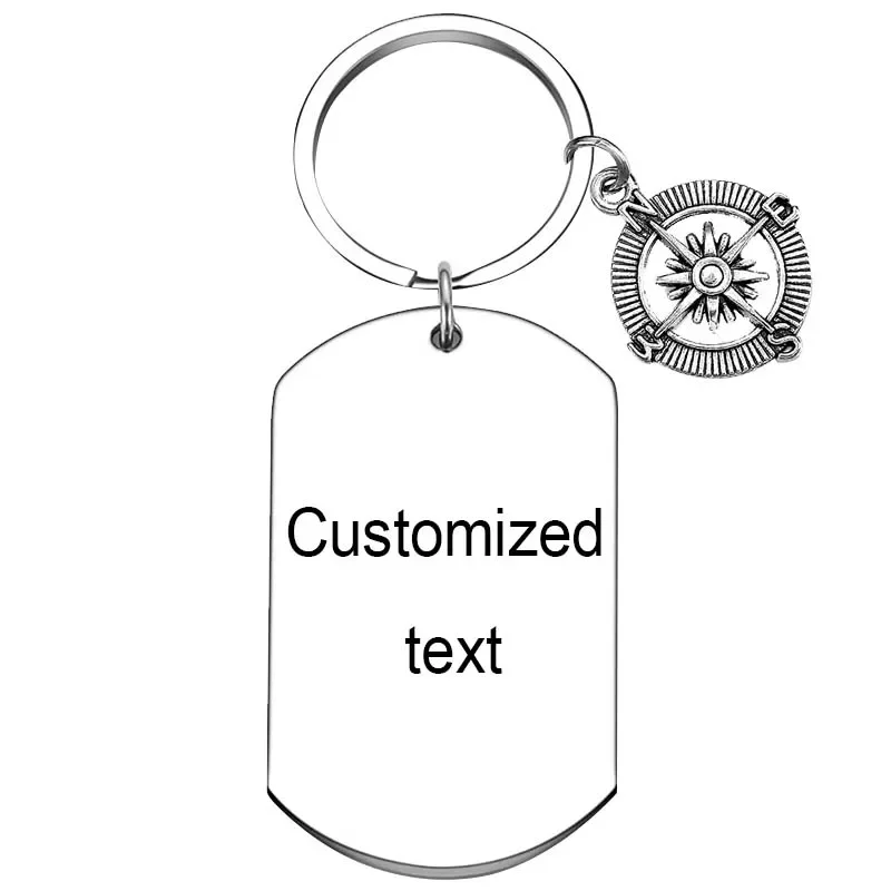 Personalized Custom Keychain Compass Inspirational Gift Key chain Good Friend Daughter Son Sister Gift key rings