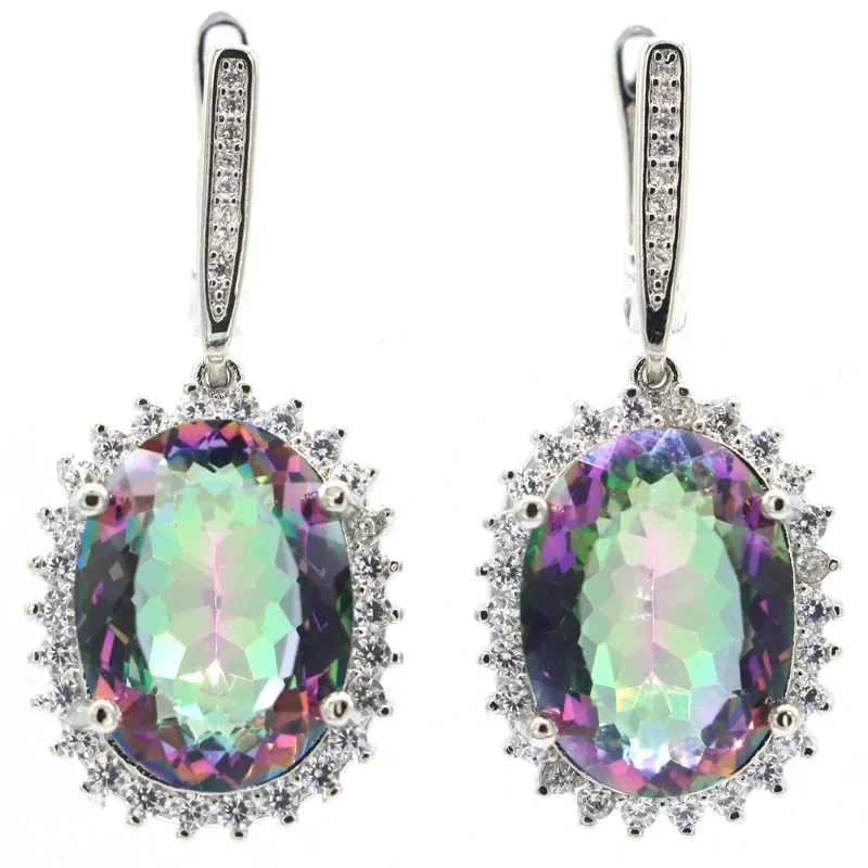 Buy 4 Get 1 Free 10g Customized 925 SOLID STERLING SILVER Earrings Blue Violet Tanzanite Peridot Mystic Topaz Rhodolite Garnet