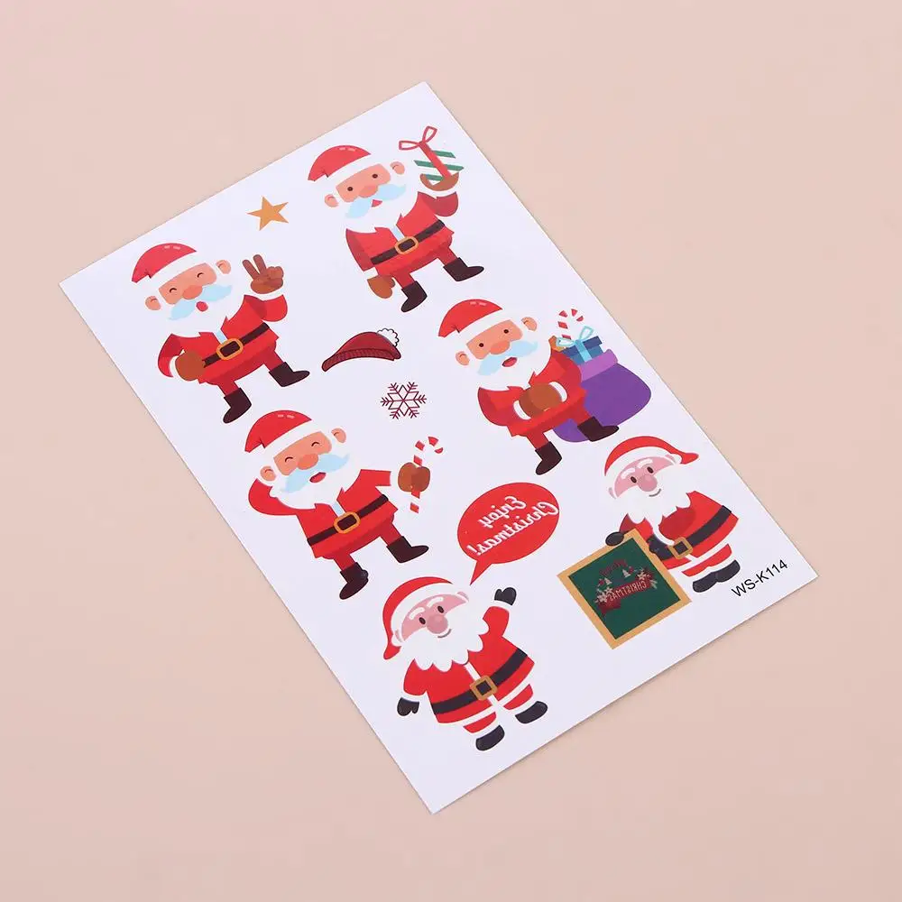 

Long lasting Arm Neck Cartoon Leg Festival supplies Fake tattoo Christmas Tattoo Stickers Body Art Decals Temporary Tattoos