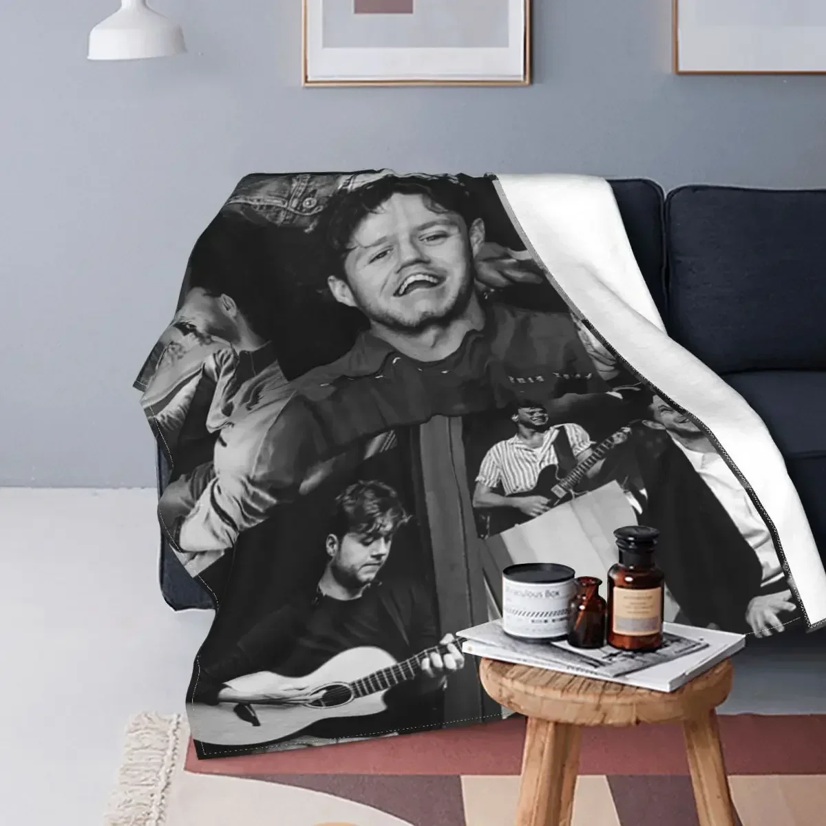 

Niall Horan Plaid Blanket Flannel Print for Girls Boys Children's Kids Adult Gift Soft Throw Blankets for Bedding Car Rug Piece