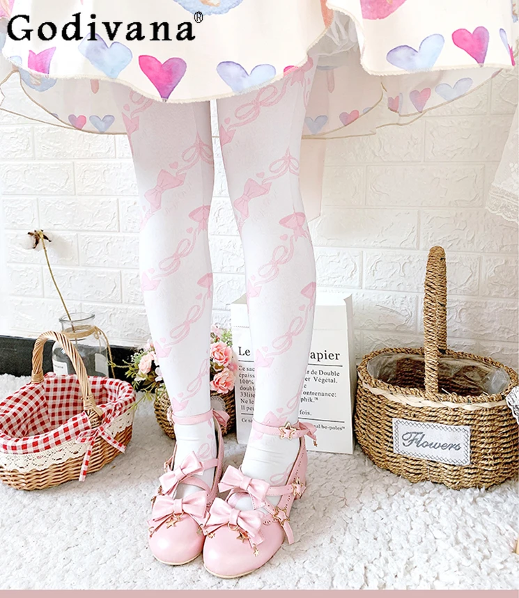 

Student JK Fashion Lolita Socks Women Velvet Print Knee High Socks Japanese Girly Harajuku Cute Sexy Stockings Tight Pantyhose