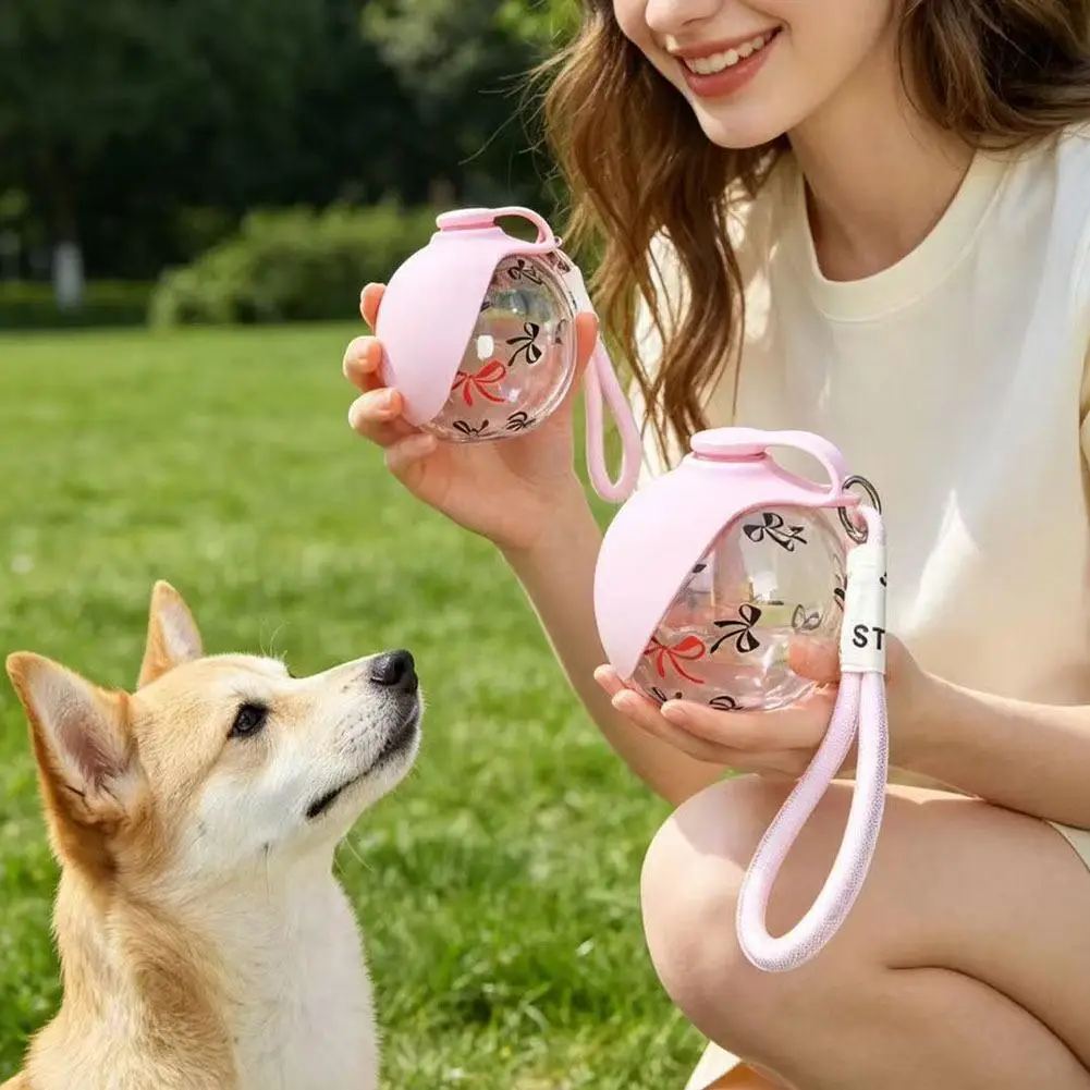 Leak Proof Pet Water Bottle Fold Out Silicone Bowl Portable Outdoor Travel Hydration Container Dog Water Feeder 3 Colors - view 2