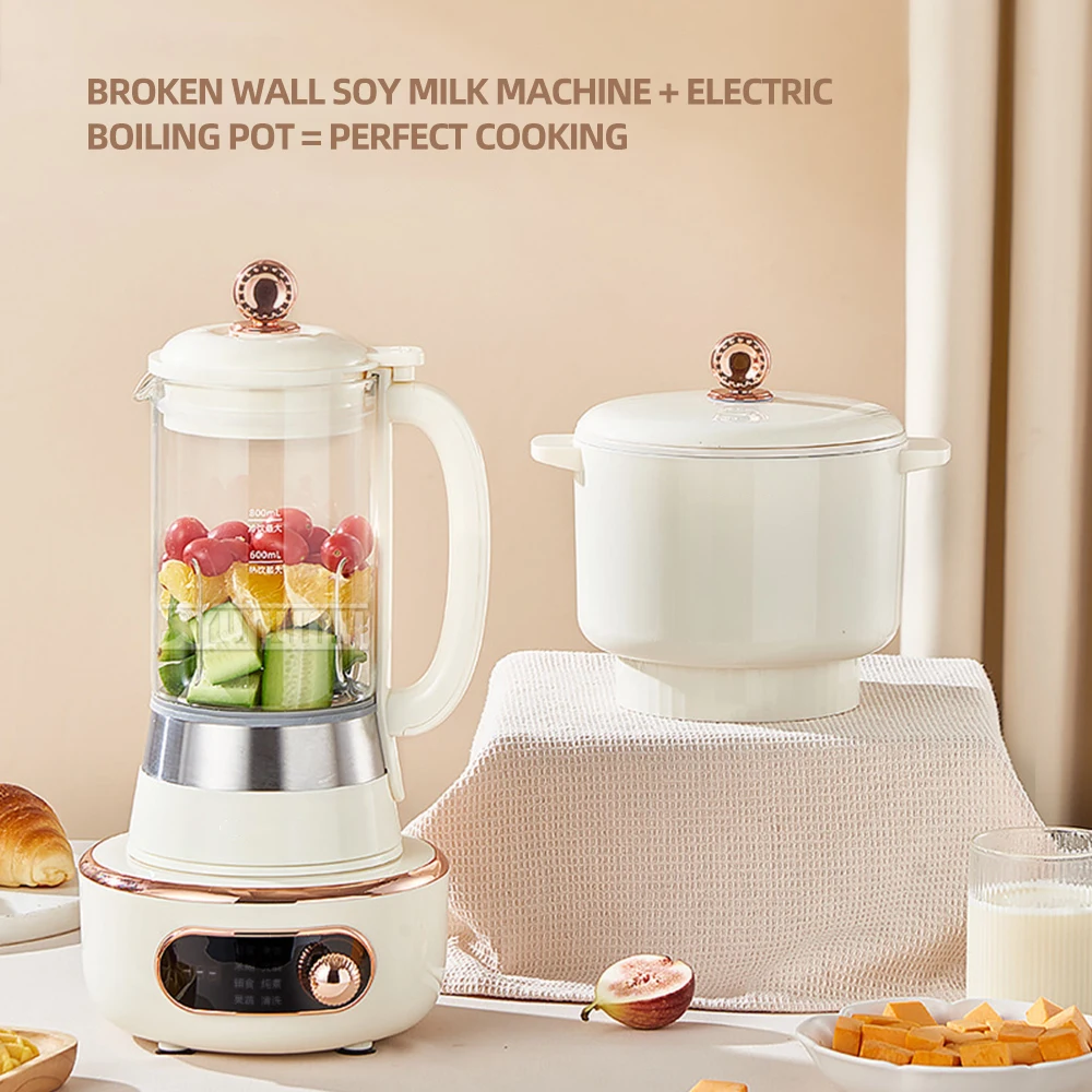 Electric Juicer Blender Household Multi-function Heating Filter Free Full-automatic Glass Soybean Milk Cooking Machine