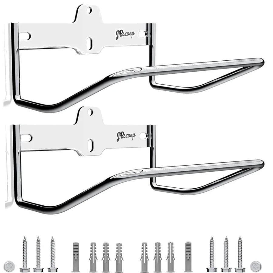 

Ladder Hooks Wall Mount for Ladder Storage Strollers and Folding Chair Heavy Duty Lader Holder Rust Proof SS304