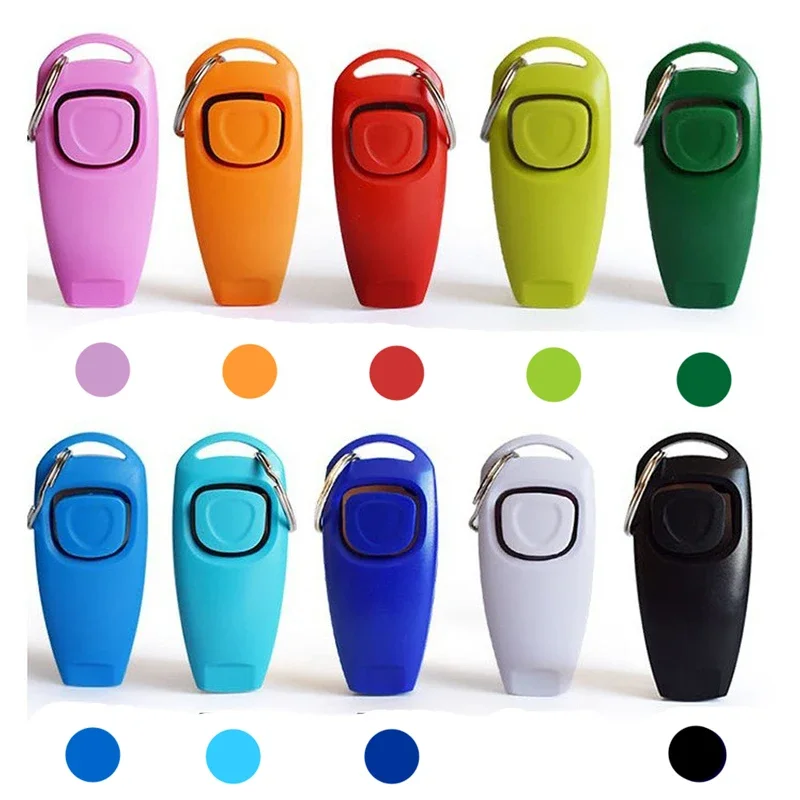 Pet Dog Whistle And Clicker Puppy Stop Barking Training Aid Tool Clicker Portable Trainer Pet Products Supplies