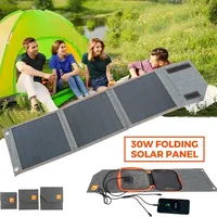 Portable Foldable USB Output Solar Panel 5V 15W 20W 30W Solar Charger Waterproof for Cell Phone Power Outdoor Camping Fishing