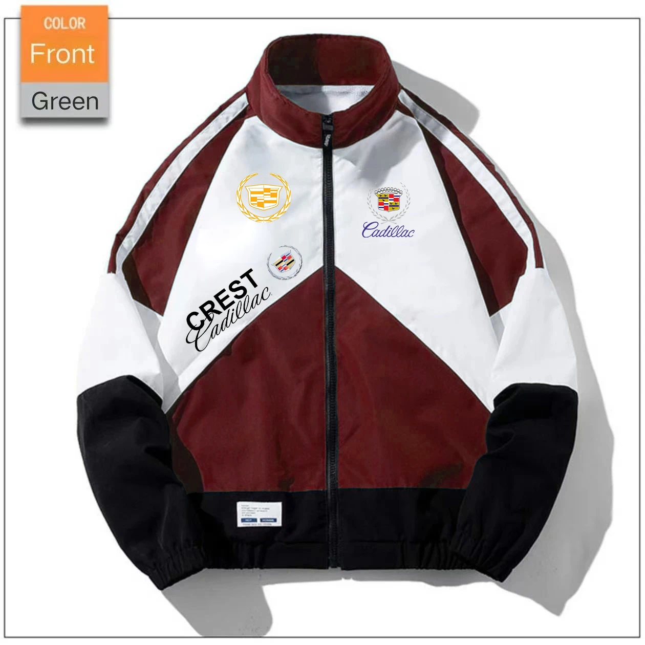 

2026 New Hip-Hop Jacket Men's Windproof Coat Retro Street Style Bright Color Jacket with Color Block Zipper Cardigan Sport Leisu