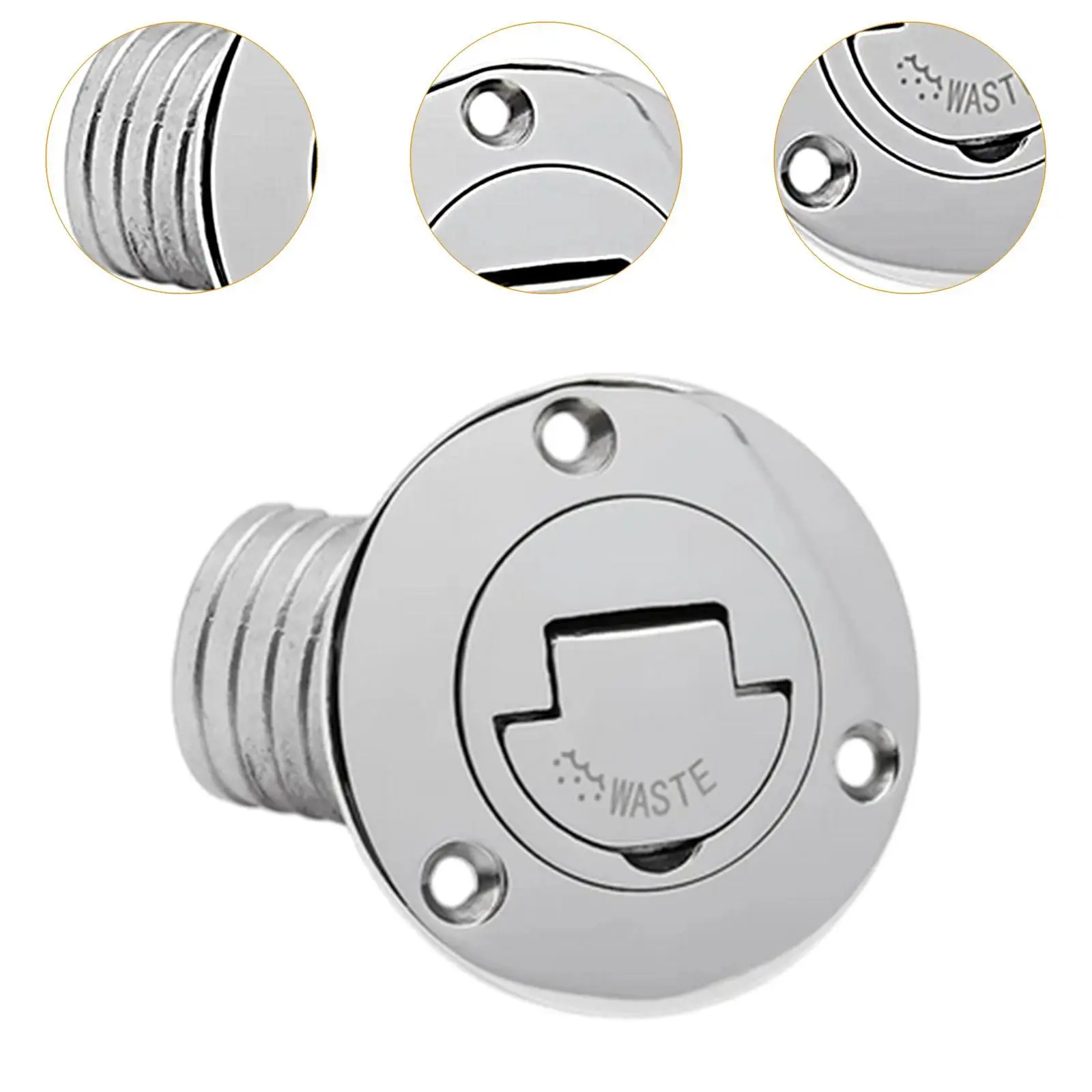 

Легкоустанавливаемая заглушка для палубы лодки из нержавеющей стали, морской сливной фитинг для автодомов, тракторов, прицепов