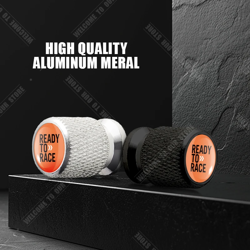 Motorcycle CNC Aluminum For KTM Ready To Race Emblem Duke 790 390 690 890 Rc 1290 1190 4pcs Tire Valve Air Port Stem Cover Caps