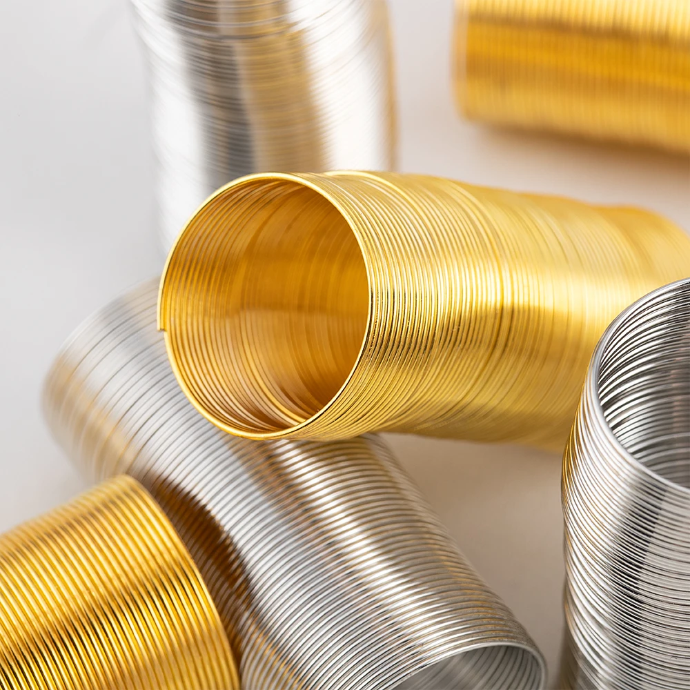 60 Loops Wire 19.5mm Memory Beading Stainless Steel Wire Loop Circle Handmade Finger Ring Making DIY Jewelry Making Components