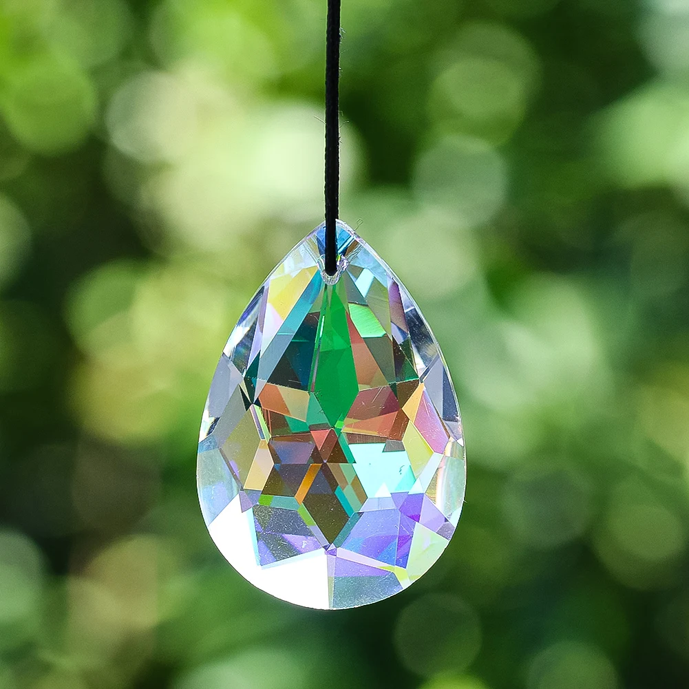 

50mm Bauhinia Window Hanging Suncatcher Crystal Prisms Chandelier Pendants Rainbow Maker Wedding Tree Garlands Decor DIY Jewelry