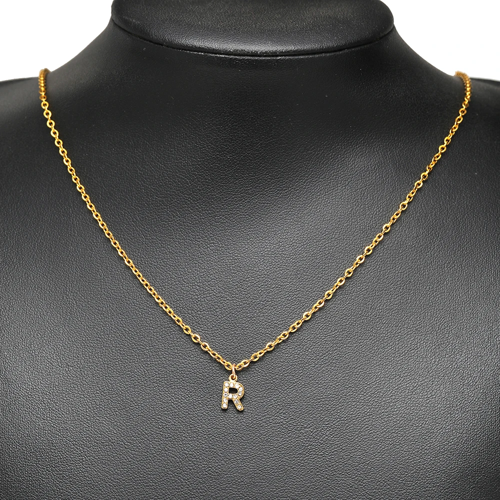 5 Stück Edelstahl A-Z Alphabet Anhänger PVD Goldplattierte Buchstaben Charms für DIY Ohrringe Halsketten Herstellung Damen Schmuckzubehör – Detail 4