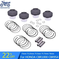 75mm 75.25mm 75.5mm 75.75mm 76mm STD 0.25 0.5 0.75 1.0 Motorcycle Piston Rings Kit For HONDA CBR1000RR CBR 1000 RR R 2A REPSOL