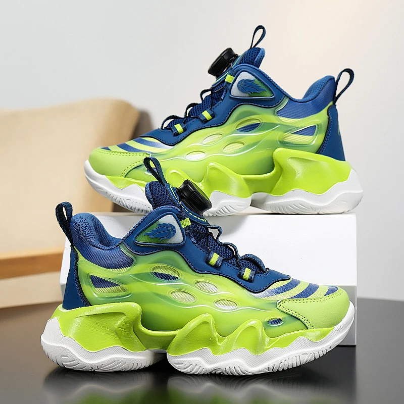 

Детские баскетбольные кроссовки для мальчиков, новая дизайнерская модная спортивная обувь на платформе 2026 года, для бега и активного отдыха