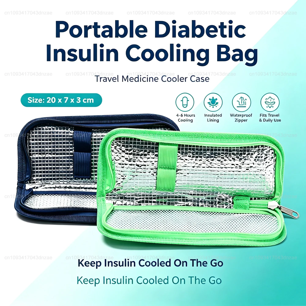 1PC Portable Diabetic Insulin Cooling Bag Protector Pill Refrigerated Ice Pack Medical Cooler Insulation Organizer Travel Case